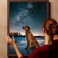 thumbnail image 6 of Nova Scotia Duck Tolling Retriever Christmas Canvas Wall Art Cute Dog Sitting Winter Night Snow Picture Prints Painting Vintage Artwork for Home Decor Frame, 6 of 6