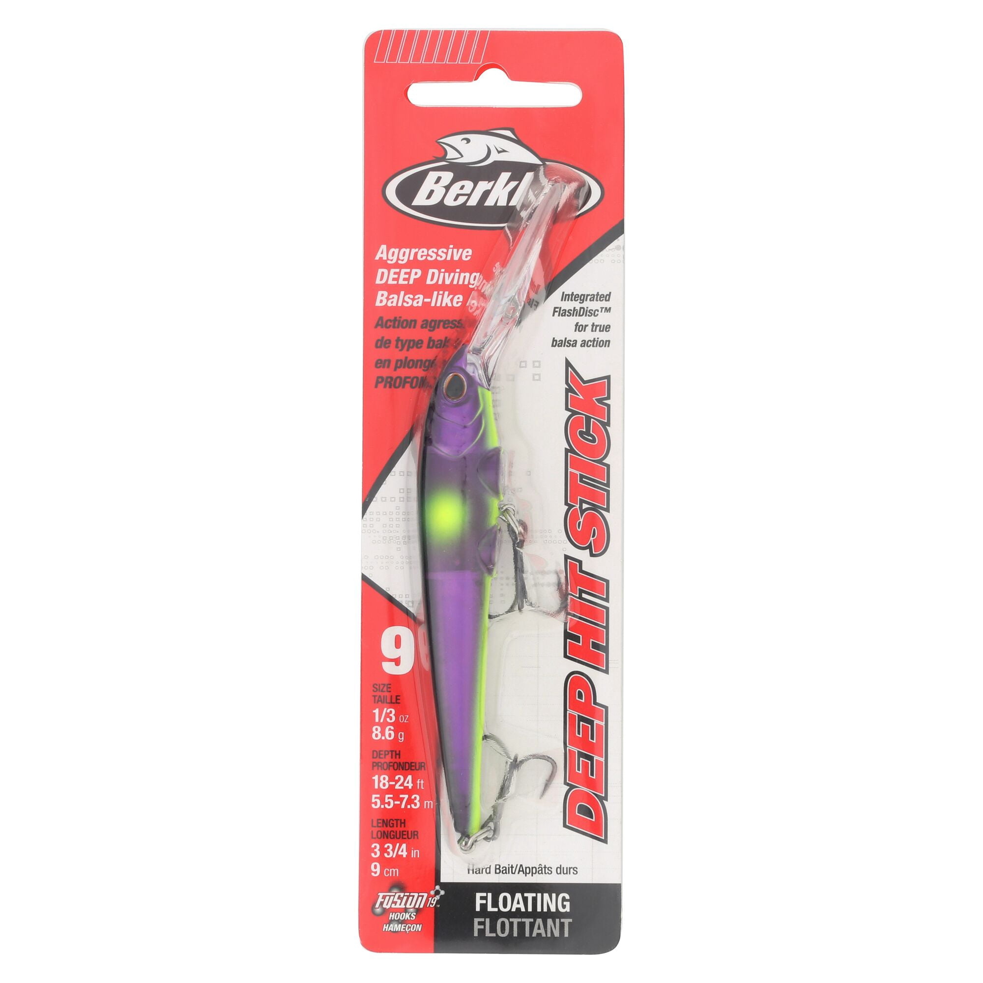 Berkley Deep Hit Stick, 3.75 in, Crankbaits, Firefly (1 Count)