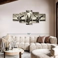thumbnail image 2 of Elephant Stock Vintage Airplane Wall Art - Horizontal Multi Panel Canvas - Living Room Wall Decor - Transportation Multi Panel - Brown And Gray Decor - 80" x 36", 2 of 8