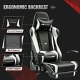 GTRACING Gaming Chair with Footrest PU Leather Office Chair with