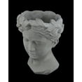 thumbnail image 2 of Classic Greek Grey Lady Indoor Outdoor Cement Head Planter, 2 of 4