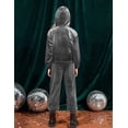 thumbnail image 3 of Arshiner Girls 2 Piece Velour Tracksuit Zipped Hoodie Fashion Jogging Sets, 3 of 6