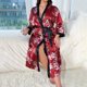 thumbnail image 4 of Pijamas de talla grande para mujer, moda informal, pijamas holgados con estampado, camisón sexy largo de seda para mujer, 4 of 5