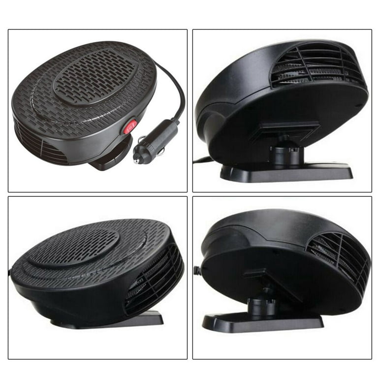Haiabei Portable Car Heater Fan,Plug-in Anti-Fog 150W 12V Car Fan  Windshield Defroster Automobile Heater Warmer Vehicle Demister Fast 2 in 1  Heating