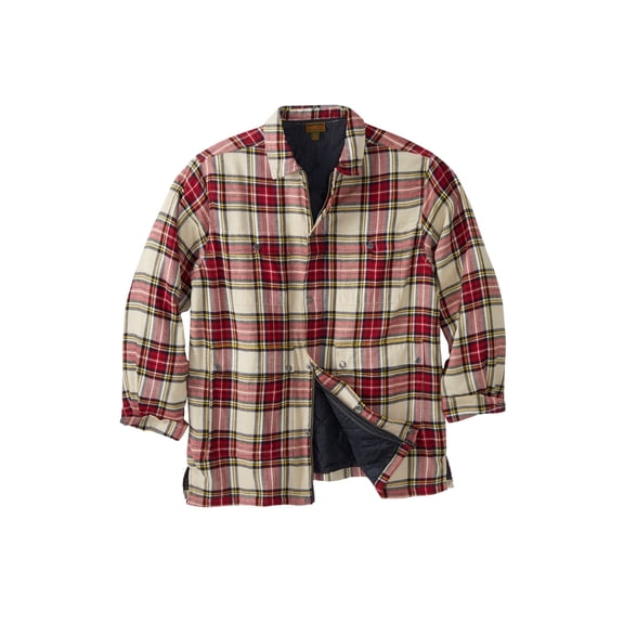 Boulder Creek by KingSize Men's Big & Tall Flannel Full Zip Snap Closure Renegade Shirt Jacket
