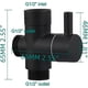 thumbnail image 5 of Brass 3-way shut-off valve G 1/2 Shut-off valve for bathroom shower hand shower, black-, 5 of 5