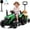 Green, variant on Joyracer 12V Ride on Toys, 2-in-1 Ride on Tractor with Detachable Trailer & Remote Control, Power Car Wheels w/ Shovel, Bluetooth, Music, LED Lights, Pink