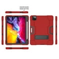 thumbnail image 4 of iPad Pro 11 2nd Generation 2020 Case for Kids, Allytech Hybrid Rugged Heavy Duty Protection Shock-Absorption Impact Resistant Kickstand Defender Cover for Apple iPad Pro 11 2020, Red/Black, 4 of 8