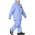 thumbnail image 5 of Hellosay Snow Suits for Kids Boys Girls Waterproof Windproof 2 Piece Ski Suits Pant and Jacket Snowsuit Winter Outdoor Overalls 3-12T, 5 of 7