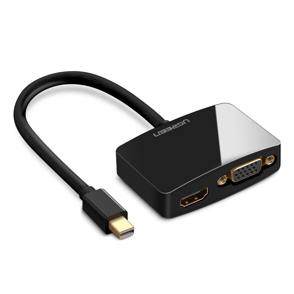 DisplayPort to HDMI/VGA/DVI Video Converter Adapter for MacBook Air MacBook Pro iMac Mac Mini Surface Pro 1 2 3 4,Thinkpad Carbon X1 to DVI VGA HDMI 3 In 1 Adapter Thunderbolt Mini DisplayPort