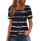 thumbnail image 1 of Usted Es Más Que una Camisa de Puntuación de Prueba, de Moda Casual Impreso Botón de Manga Corta Cuello en V para las Mujeres, 1 of 7