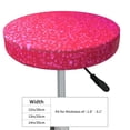 thumbnail image 7 of Picia Light Purple Glitter pattern Round Stool Covers Comfy Seat Covers Stretch Removable WashableChair Slipcover Round Bar Chair Cushion Cover-13 inch, 7 of 7