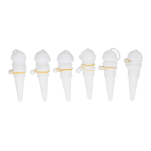 Estaca de riego para plantas - goteros, juego de puntas de riego por goteo de riego automático automático, blanco, 6 piezas