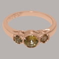 thumbnail image 5 of LBG British Made Spectacular 18k Rose Gold Natural Peridot Womens Statement Ring - 33 size options - Size 10.5, 5 of 6