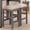 Beige Light Gray, variant on Two-Tone Dining Table Set | Elegant Look in Dining Room | Travertine and Paper Veneer Elements | Accommodates 2 People Well
