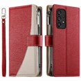 thumbnail image 1 of Funda cartera GANGXUN para Samsung Galaxy A53 5G , cuero PU con tarjetero, cremallera, correa de mano, soporte y protección 459°, 1 of 6