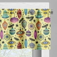 thumbnail image 5 of Ambesonne Vintage Christmas Valance & Curtain, Boho Ethnic Folk, 55"x30", Pale Yellow Multicolor, 5 of 7
