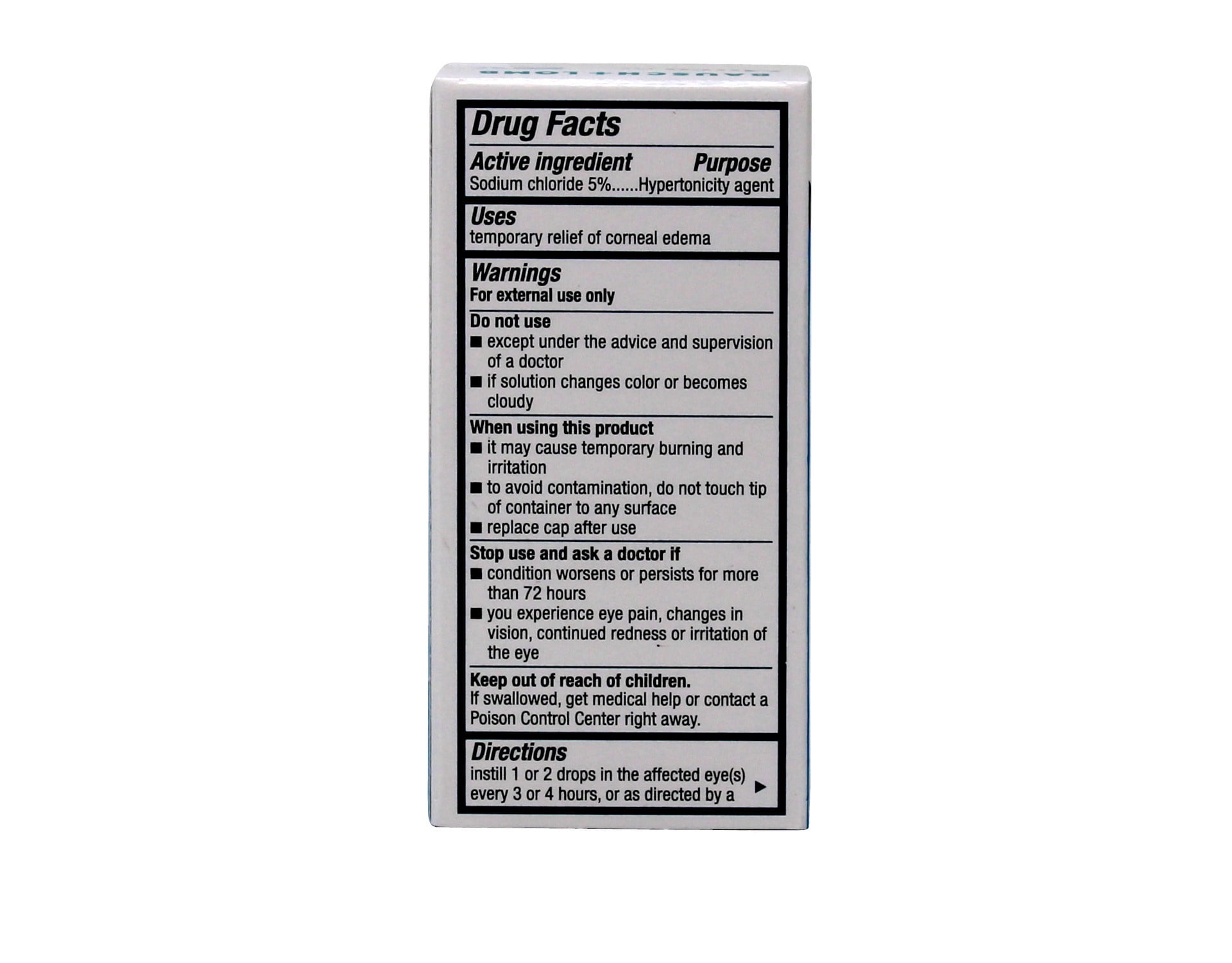 Muro 128 Sodium Chloride Hypertonicity Solution 5%, Sterile Eye