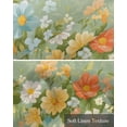 thumbnail image 6 of Wildflowers Kitchen Valances for Windows Farmhouse Linen Window Valance Curtain for Living Room Window Treatment Summer Pastoral Retro Oil Painted Valance Rod Pocket Topper Drape, 42 x 18 Inch, 6 of 6
