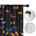 thumbnail image 4 of Blackout Kids Curtains,Black Butterfly Colorful Wings Pattern Childrens Insulated Curtains Set Of 2,Bedroom Essentials,Toddler Room Decor 42"x63", 4 of 5