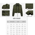 thumbnail image 6 of Spring Fall Women Long Sleeve Turn-down Collar Casual Zipper Jacket Loose Anorak Crop Coat with Pocket, 6 of 6