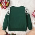 thumbnail image 4 of Atogsazn Children's Boys Girls Christmas Knitted Sweater Kids Fleece Crewneck Long Sleeve Pullover Coat Winter Clothes Outerwear Green 8-9 Years, 4 of 6