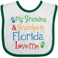 thumbnail image 3 of Inktastic Florida Grandma Grandpa Loves Me Boys or Girls Baby Bib, 3 of 4