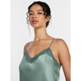 thumbnail image 5 of Joyspun Women's Lace Trim Stretch Satin Chemise, Sizes S-3X, 5 of 6