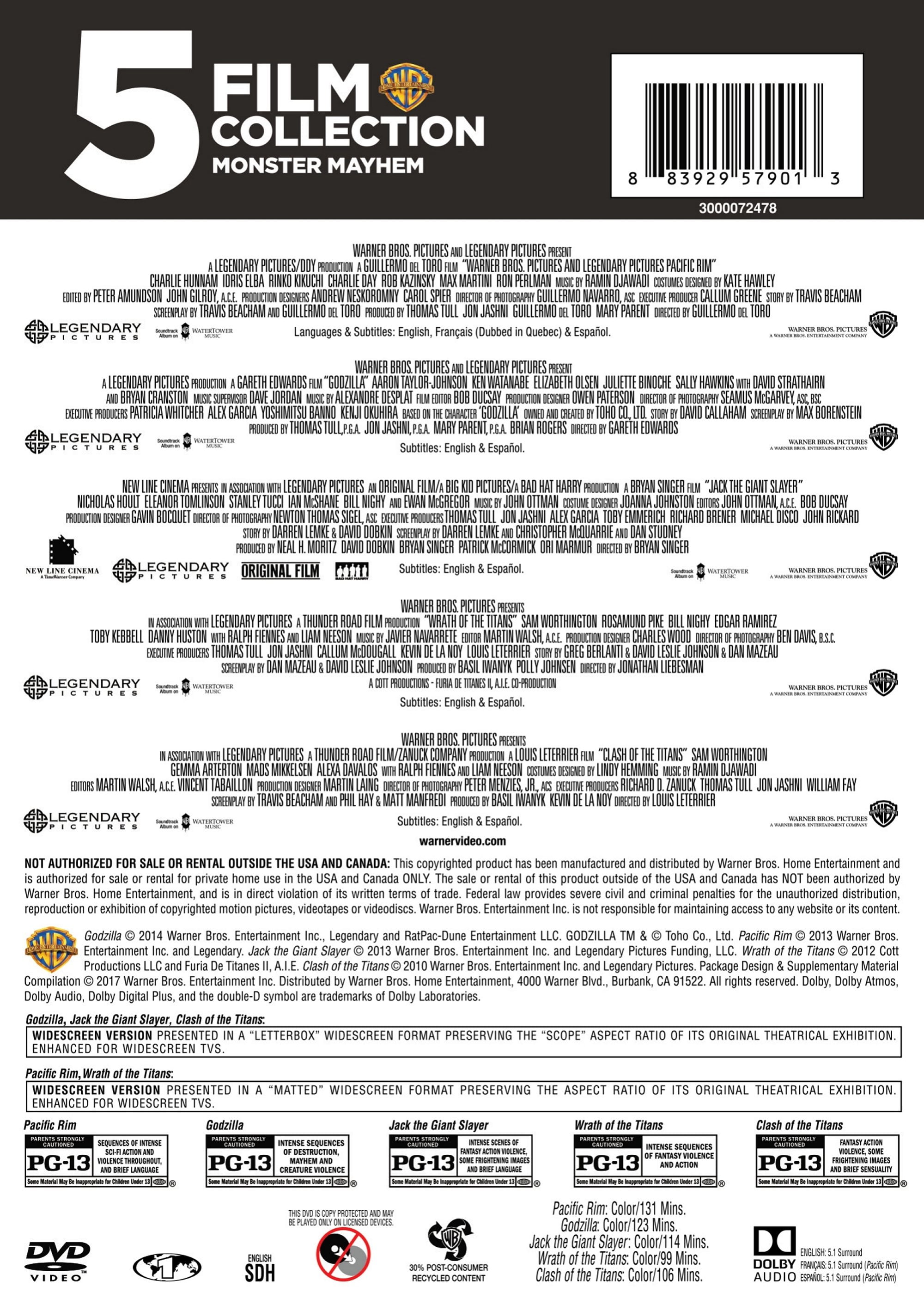 SDS 5 Film Collection Featuring Monster Mayhem (DVD