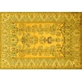 thumbnail image 1 of Ahgly Company Machine Washable Indoor Rectangle Persian Yellow Traditional Area Rugs, 7' x 10', 1 of 4