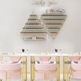 thumbnail image 6 of Flroha FLROHA Nail Polish Wall Organizer 5-Tiers Triangular Metal Wall-Mounted Nail Polish Storage Racks 2PCS/Set Lipstick Perfume Wall Shelf for Home Spa Nail Salon Shop present, 6 of 9