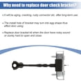 thumbnail image 6 of Unique Bargains Front Door Check Stop Strap Door Check Assembly 68610-02160 for Toyota Corolla Metal Black Silver Tone, 6 of 7