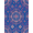 Blue And Pink, Pattern 2, variant on ODIKA Pink Wool Traditional Scrollwork Rosette Trailing Botanical Maximalist for Playroom, Bedroom, Reading Nook, Pet Friendly & Kids Safe Play