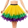 thumbnail image 2 of Coerni Girls Tulle Ballet Dance Skirts Kids Princess Layer Sparkle Ruffled Tiered Bubble Shiny Flared Skater Skirt A Line Skort, 2 of 4