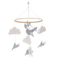 thumbnail image 1 of Baby Crib Mobile Birds & Clouds Felt Nursery Ceiling Decoration For Girls & Boys Grey & White, 1 of 5