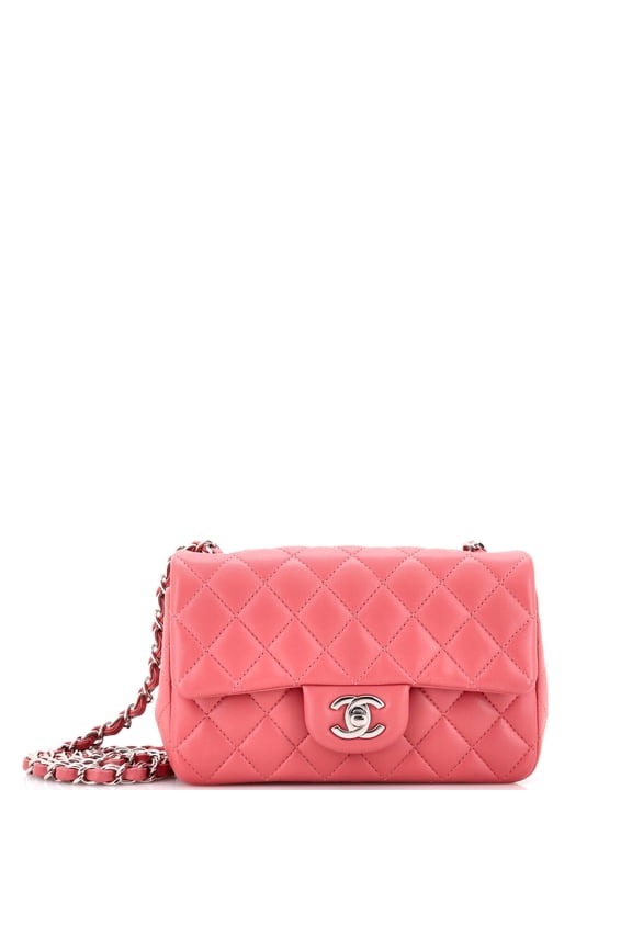 Pre-Owned Classic Single Flap Bag Quilted Lambskin Mini By Rebag