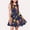 Black b, variant on Spazoro Girls Midi Dresses, Ruffle Sleeve Jellyfish Print A-Line Crew Neck Casual Summer Dresses for Girls Dark Blue Size 5-6