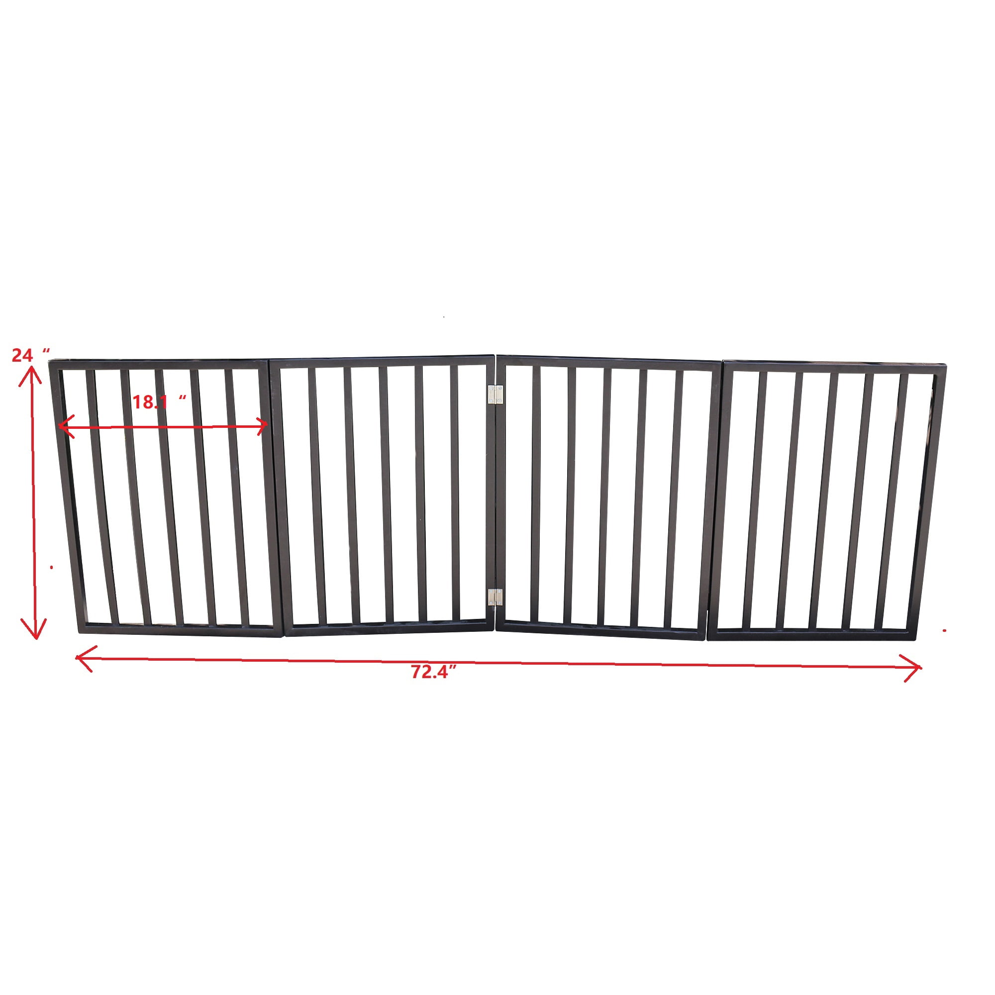 ZephyPaws 73" Baby Gate Extra Wide ,Easy Walk Thru Auto Close Metal Dog Gate for Stair,Doorway,Black