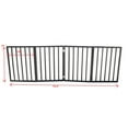 thumbnail image 5 of Portable Pet Gate Dog Gate for Doorways Stairs or House, Arc Wooden Lightweight Barrier Fence, 24"H 4 Panels Step Over Fence Dog Gate (Dark Brown), 5 of 8
