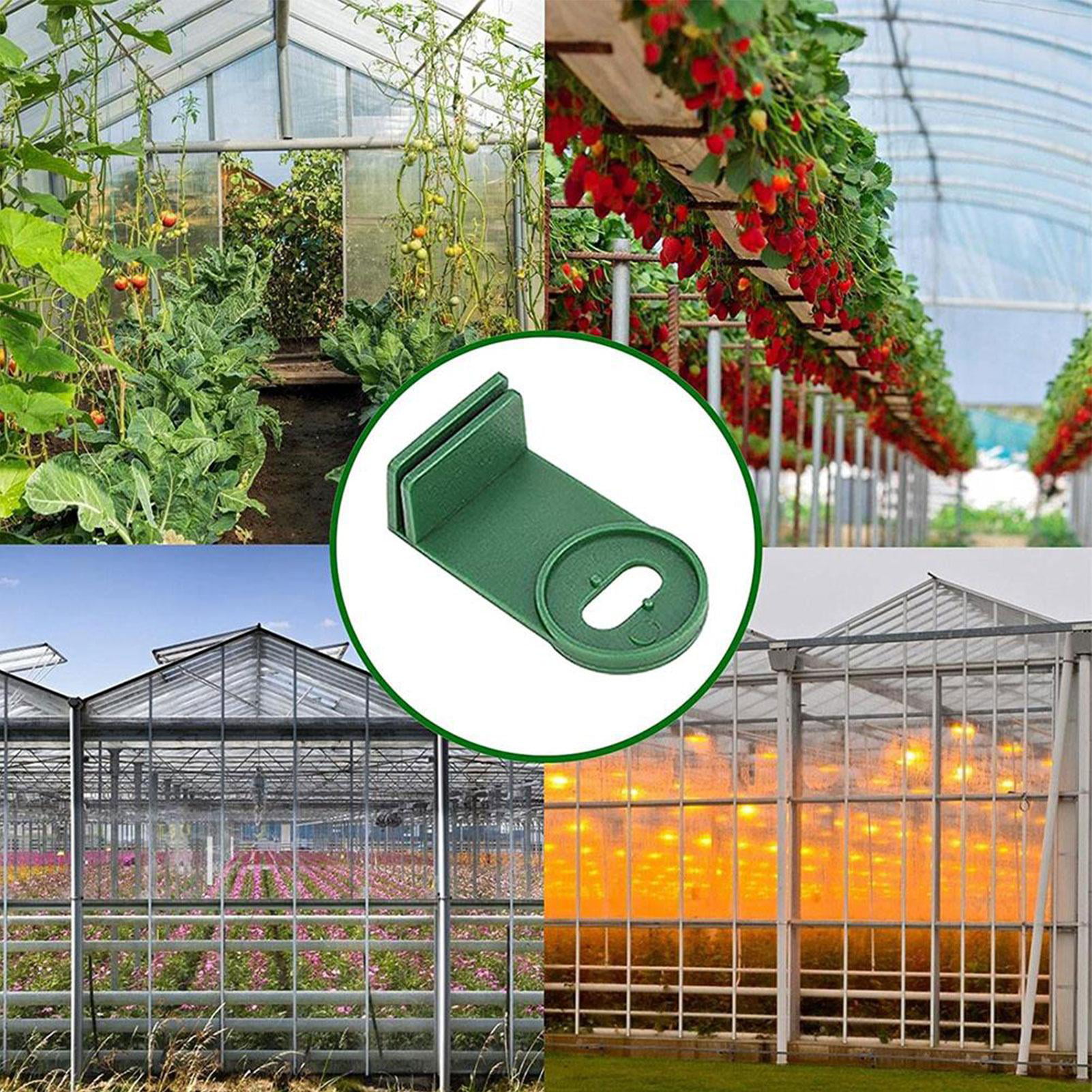 50pcs L Extenders Greenhouse Fixing Twist Clips Plastic Shading Clips/Washers/Extenders Clips/Corner Clips for Aluminium Greenhouse Insulation Bubble Netting Wrap 