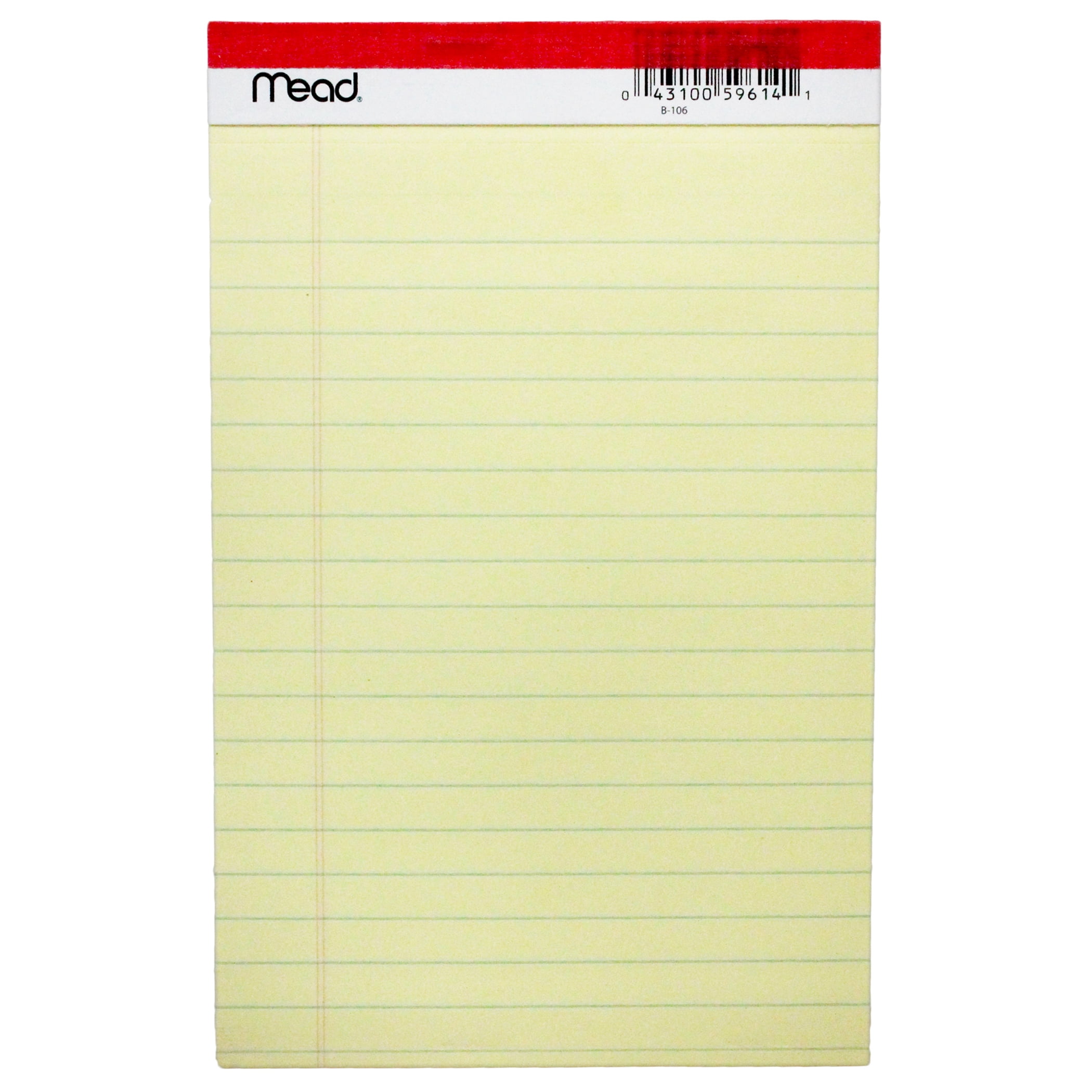 Mead Junior Legal Pad 5”x 8” (50 Sheets/Pad, 12 Pads) - Legal Note Pads, Pads of Paper