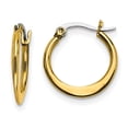 thumbnail image 1 of Stainless Steel Yellow Plated Tapered 19mm Hoop Earrings, 1 of 7