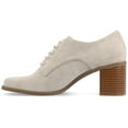 thumbnail image 3 of Journee Womens Sylvan Lace Up Square Toe Pumps, 3 of 10