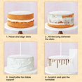 thumbnail image 3 of Acrylic Round Cake Disk Set - Cake Discs Circle Base Boards with Center Hole - 2 Comb Scrapers (4 Patterns) & Dowel Rod, 3 of 8