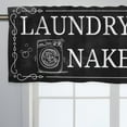 thumbnail image 2 of Funny Laundry Room Curtains Valance for Windows, Black Vintage Farmhouse Short Half Door Topper Rod Pocket, Laundry Today or Na k ed Tomorrow Quotes Home Living Room Bedroom Decor 54, 2 of 6