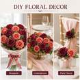 thumbnail image 7 of Roses Artificial Flowers 25pcs Realistic Fake Roses W/Stem for DIY Bouquets Pink, 7 of 7