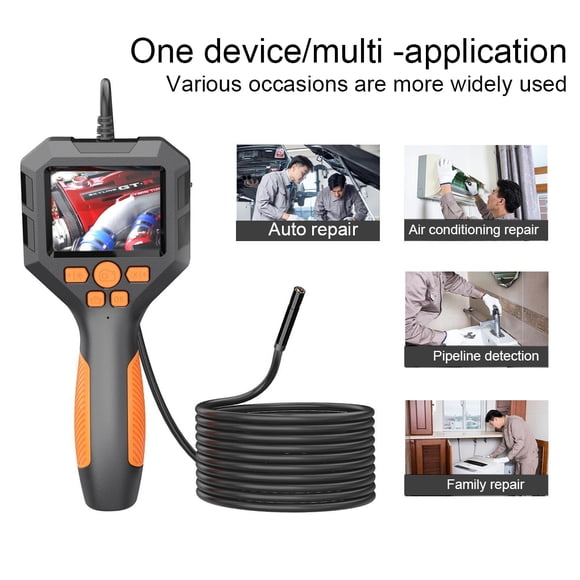 Baohd 2.8inch Memory Card IP68 Waterproof Digital Nonslip Handle Replacement Handheld Car Repairing Endoscopes 3.9mm Lens 2M