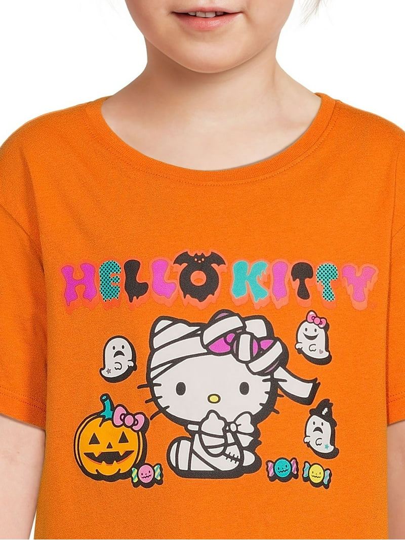 Hello Kitty Girls Halloween Graphic T-Shirt, Sizes 4-16 - Walmart.com