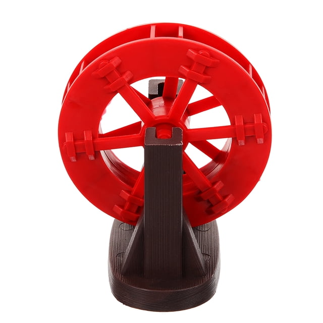 AURARMLET Fontaine de Table Roues d'Eau d'Intérieur Moulin à Vent d'Aquarium Rouge ABS Décoration de Paysage 1 Paquet
