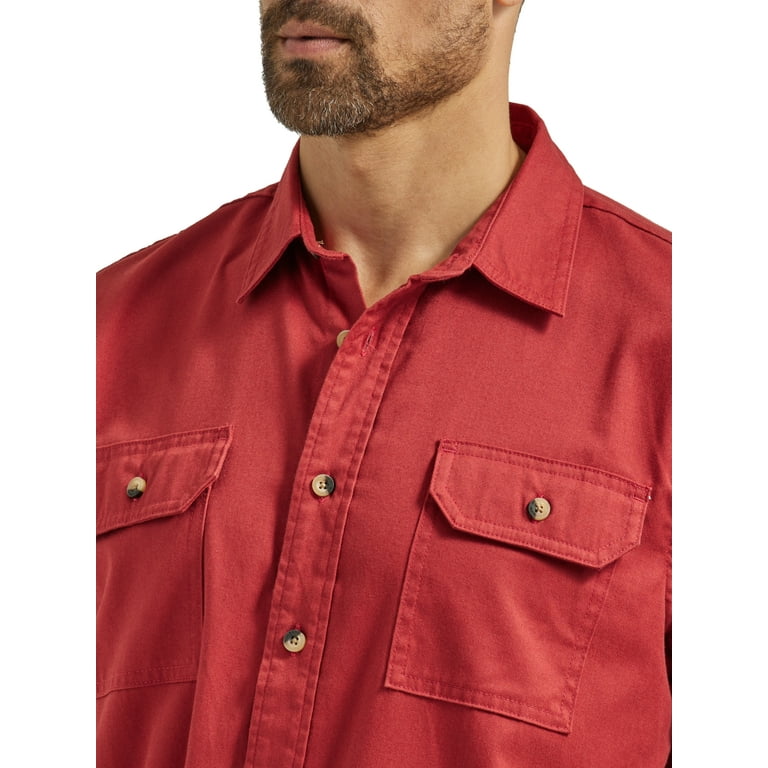 Wrangler Men's Short Sleeve Woven Shirt, Sizes S-5XL - Walmart.com